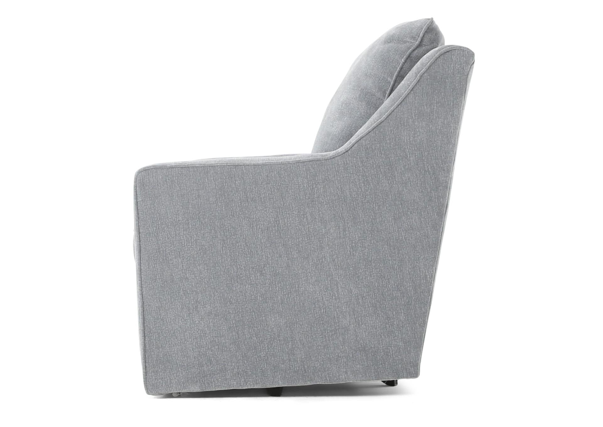 AUBREY CHAMBRAY PILLOW BACK SWIVEL CHAIR - Additional View 4