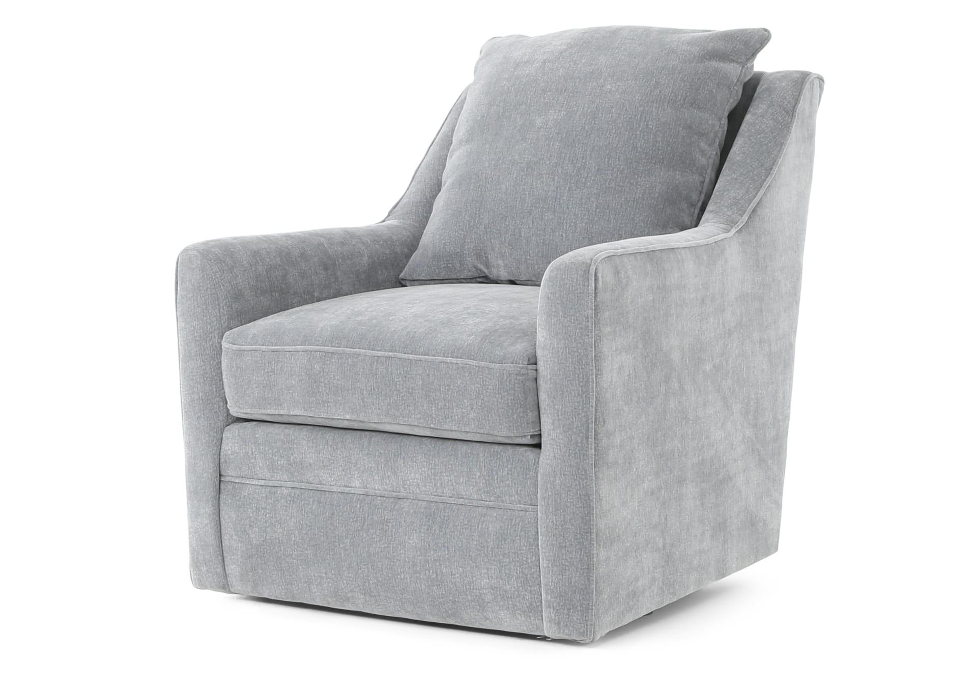 AUBREY CHAMBRAY PILLOW BACK SWIVEL CHAIR - Additional View 5