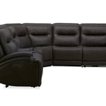 BROCKTON CHARCOAL LEATHER 3P POWER 6 PIECE SECTIONAL - Additional View 2