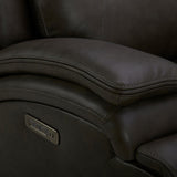 BROCKTON CHARCOAL LEATHER 3P POWER 6 PIECE SECTIONAL - Additional View 3