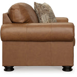 Ashley Furniture - CARIANNA CARAMEL LEATHER OVERSIZED CHAIR - Light Brown Leather Match - Chairs - Additional View 3