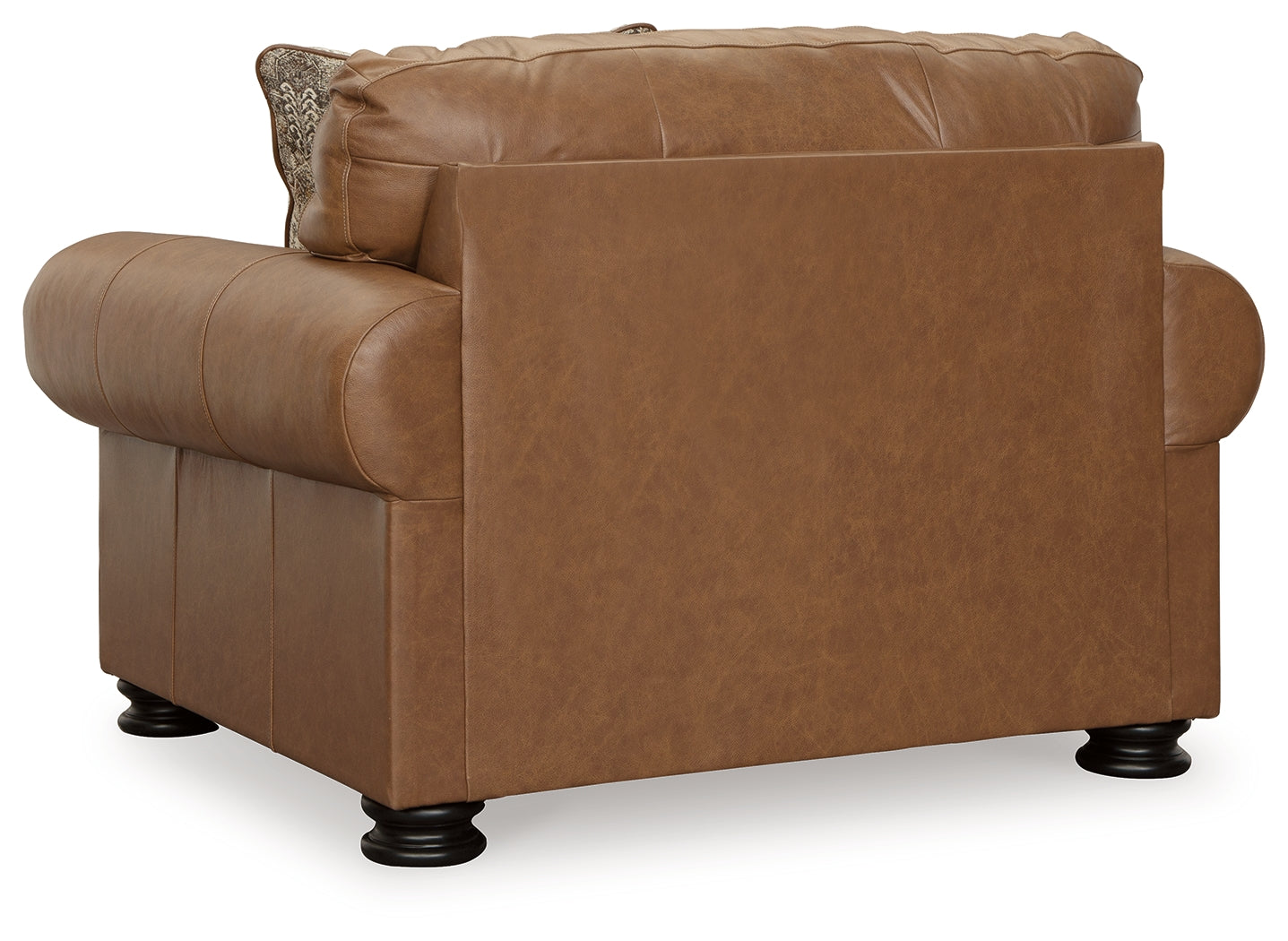 Ashley Furniture - CARIANNA CARAMEL LEATHER OVERSIZED CHAIR - Light Brown Leather Match - Chairs - Additional View 4