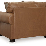 Ashley Furniture - CARIANNA CARAMEL LEATHER OVERSIZED CHAIR - Light Brown Leather Match - Chairs - Additional View 4