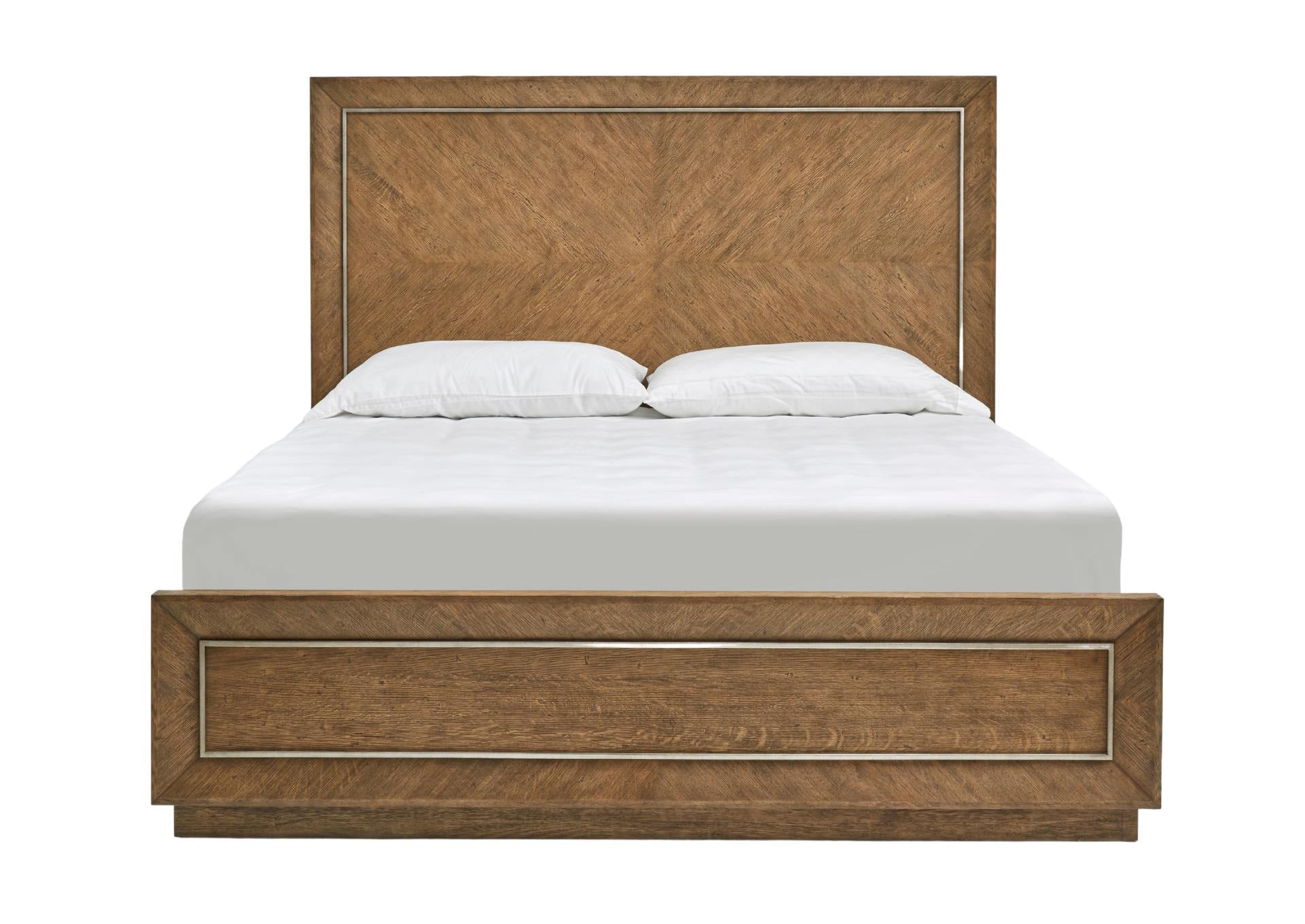 AMHERST LIGHT OAK KING PANEL BED