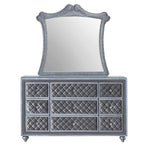 Cameo Dresser And Mirror - Silver