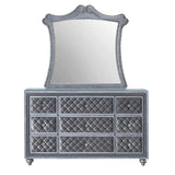Cameo Dresser And Mirror - Silver