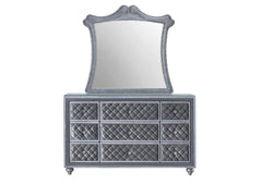 Cameo Dresser And Mirror - Silver