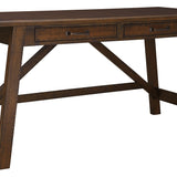 Ashley Furniture - BALDRIDGE RUSTIC BROWN HOME OFFICE LARGE LEG DESK - Dark Brown Wood - Desks