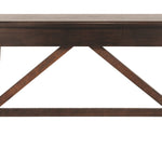 Ashley Furniture - BALDRIDGE RUSTIC BROWN HOME OFFICE LARGE LEG DESK - Dark Brown Wood - Desks - Additional View 4