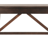 Ashley Furniture - BALDRIDGE RUSTIC BROWN HOME OFFICE LARGE LEG DESK - Dark Brown Wood - Desks - Additional View 4