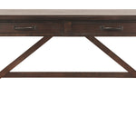 Ashley Furniture - BALDRIDGE RUSTIC BROWN HOME OFFICE LARGE LEG DESK - Dark Brown Wood - Desks - Additional View 6