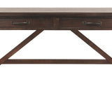 Ashley Furniture - BALDRIDGE RUSTIC BROWN HOME OFFICE LARGE LEG DESK - Dark Brown Wood - Desks - Additional View 6