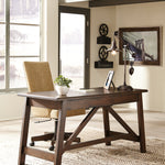 Ashley Furniture - BALDRIDGE RUSTIC BROWN HOME OFFICE LARGE LEG DESK - Dark Brown Wood - Desks - Additional View 10