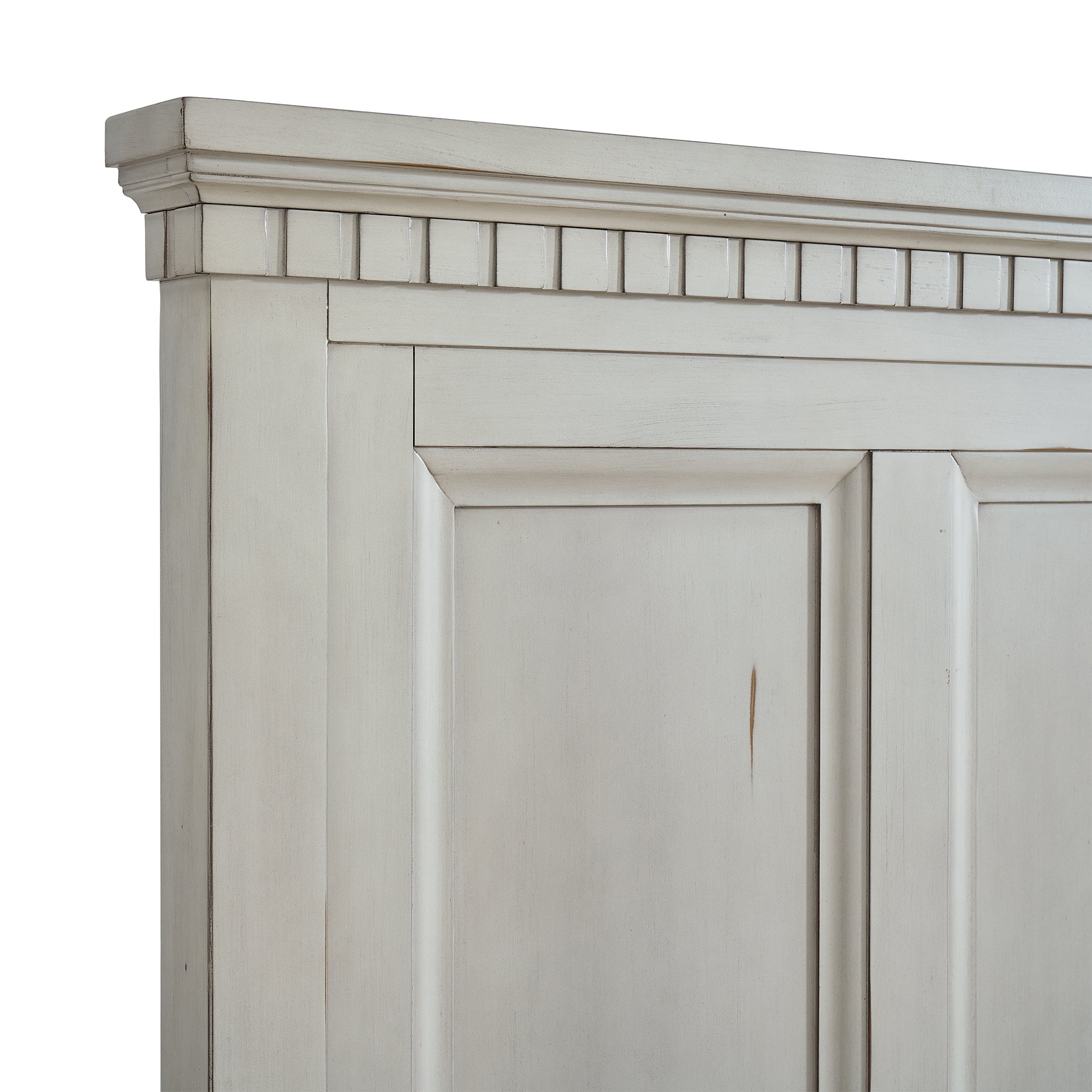 Elements International - Mccoy Queen Bed - Antique White - Wood - Beds - Additional View 4