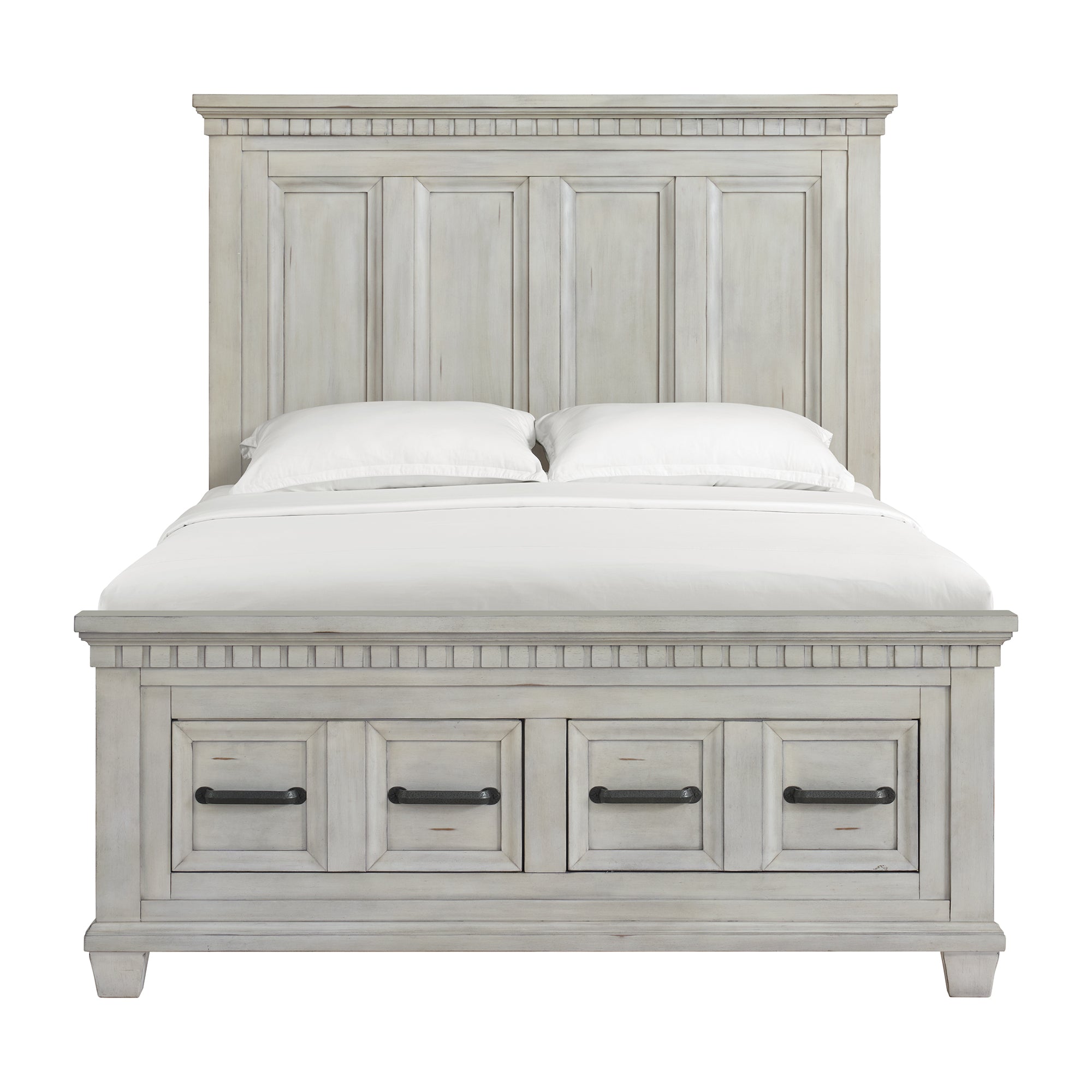 Elements International - Mccoy Queen Bed - Antique White - Wood - Beds - Additional View 8