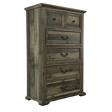 Mossberg Rustic 5 Drawer Chest - Grey - Additional View 1