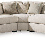 Ashley Furniture - BALLYTON SAND 3 PIECE SECTIONAL - Beige Fabric - Sectionals