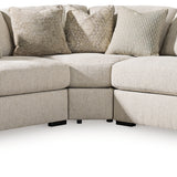 Ashley Furniture - BALLYTON SAND 3 PIECE SECTIONAL - Beige Fabric - Sectionals