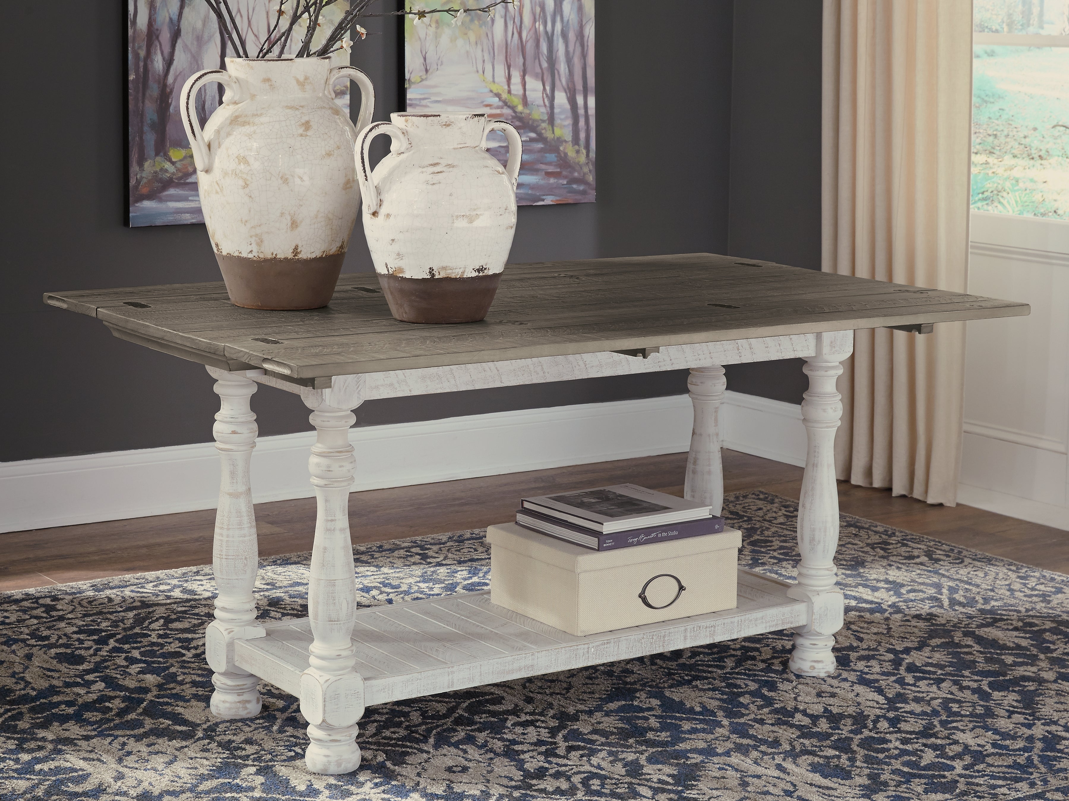 Ashley Furniture - HAVALANCE SOFA TABLE - Dark Gray Wood - Tables - Additional View 6