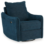 Ashley Furniture - MCBURG NAVY SWIVEL POWER RECLINER - Blue Fabric - Recliners