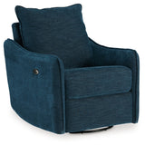 Ashley Furniture - MCBURG NAVY SWIVEL POWER RECLINER - Blue Fabric - Recliners