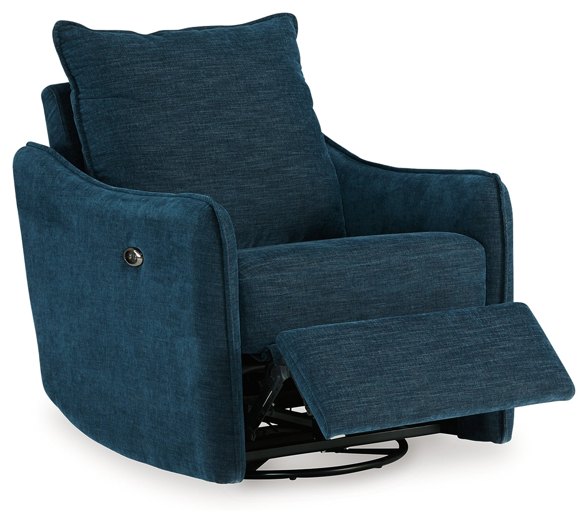 Ashley Furniture - MCBURG NAVY SWIVEL POWER RECLINER - Blue Fabric - Recliners - Additional View 2