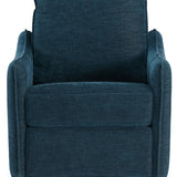 Ashley Furniture - MCBURG NAVY SWIVEL POWER RECLINER - Blue Fabric - Recliners - Additional View 3