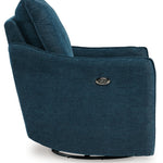 Ashley Furniture - MCBURG NAVY SWIVEL POWER RECLINER - Blue Fabric - Recliners - Additional View 4