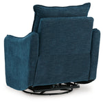 Ashley Furniture - MCBURG NAVY SWIVEL POWER RECLINER - Blue Fabric - Recliners - Additional View 5