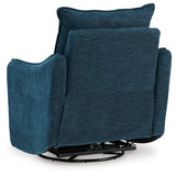 Ashley Furniture - MCBURG NAVY SWIVEL POWER RECLINER - Blue Fabric - Recliners - Additional View 5
