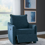 Ashley Furniture - MCBURG NAVY SWIVEL POWER RECLINER - Blue Fabric - Recliners - Additional View 7