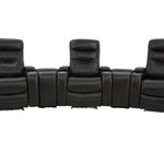 Bolton 5 Piece Walnut 2P Power Theater Seating With Light