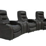Bolton 5 Piece Walnut 2P Power Theater Seating With Light - Additional View 1