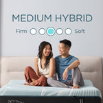 Tempur Sealy - Luxeadapt 2.0 Medium Hybrid Queen Mattress - White|Black Fabric - Mattresses