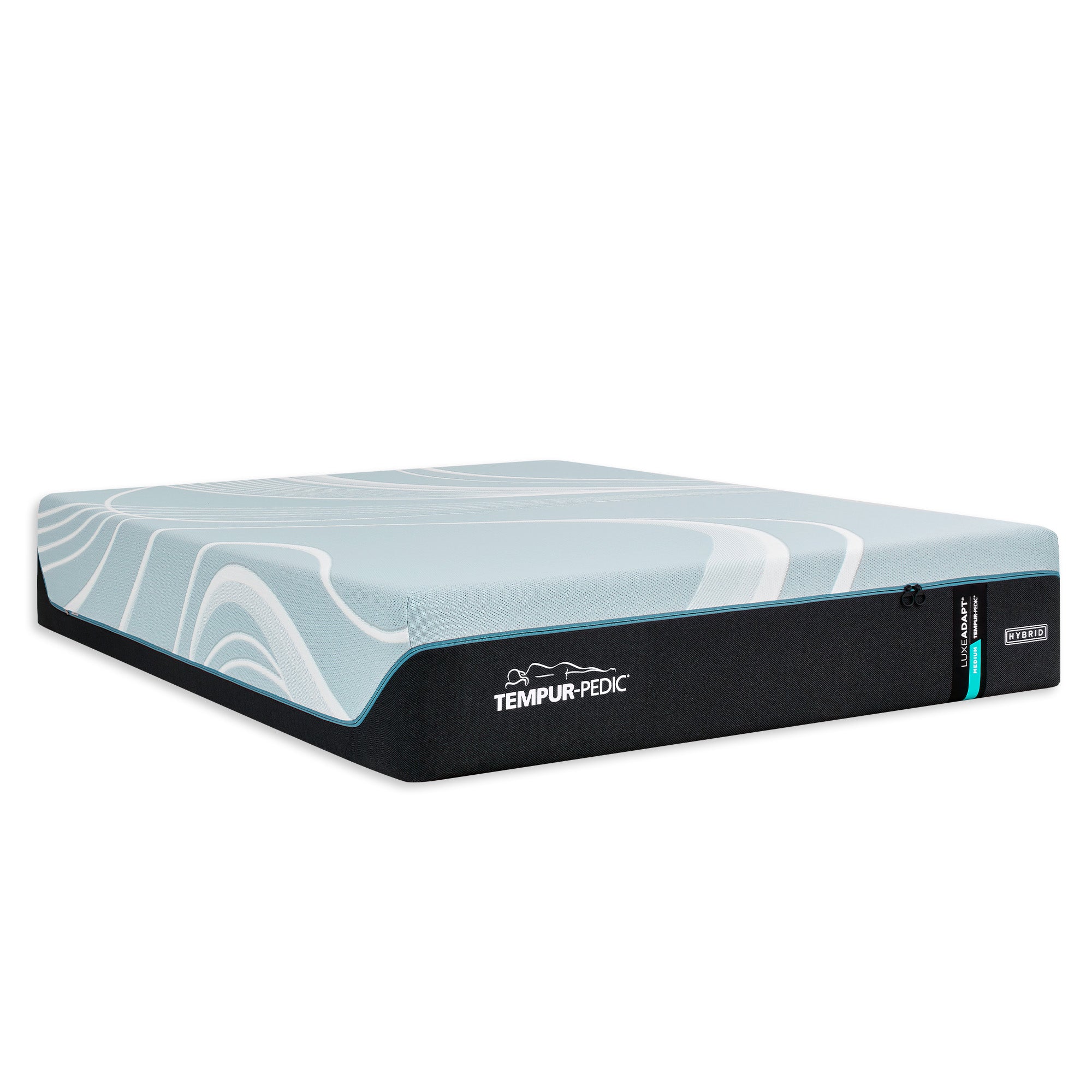 Tempur Sealy - Luxeadapt 2.0 Medium Hybrid Queen Mattress - White|Black Fabric - Mattresses - Additional View 1
