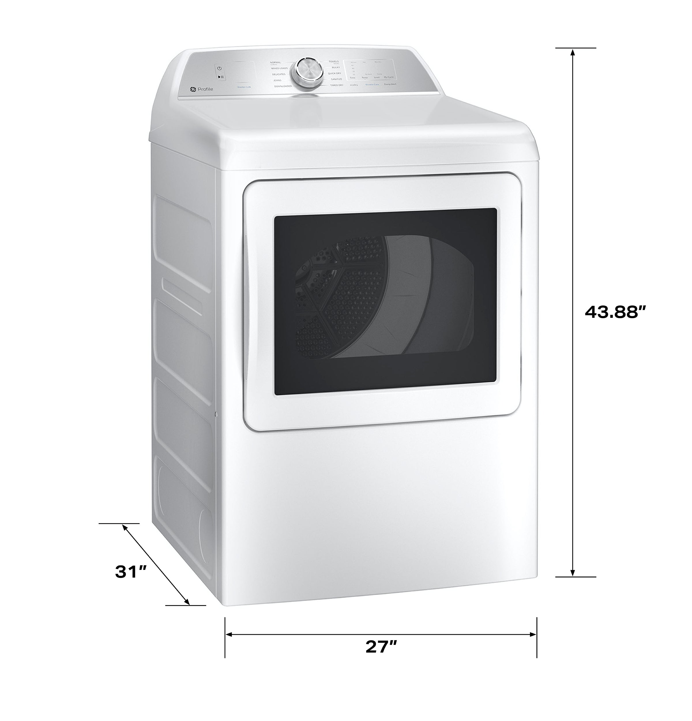 GE WHITE PROFILE 7.4CU ELECTRIC DRYER - Dryers - Additional View 20