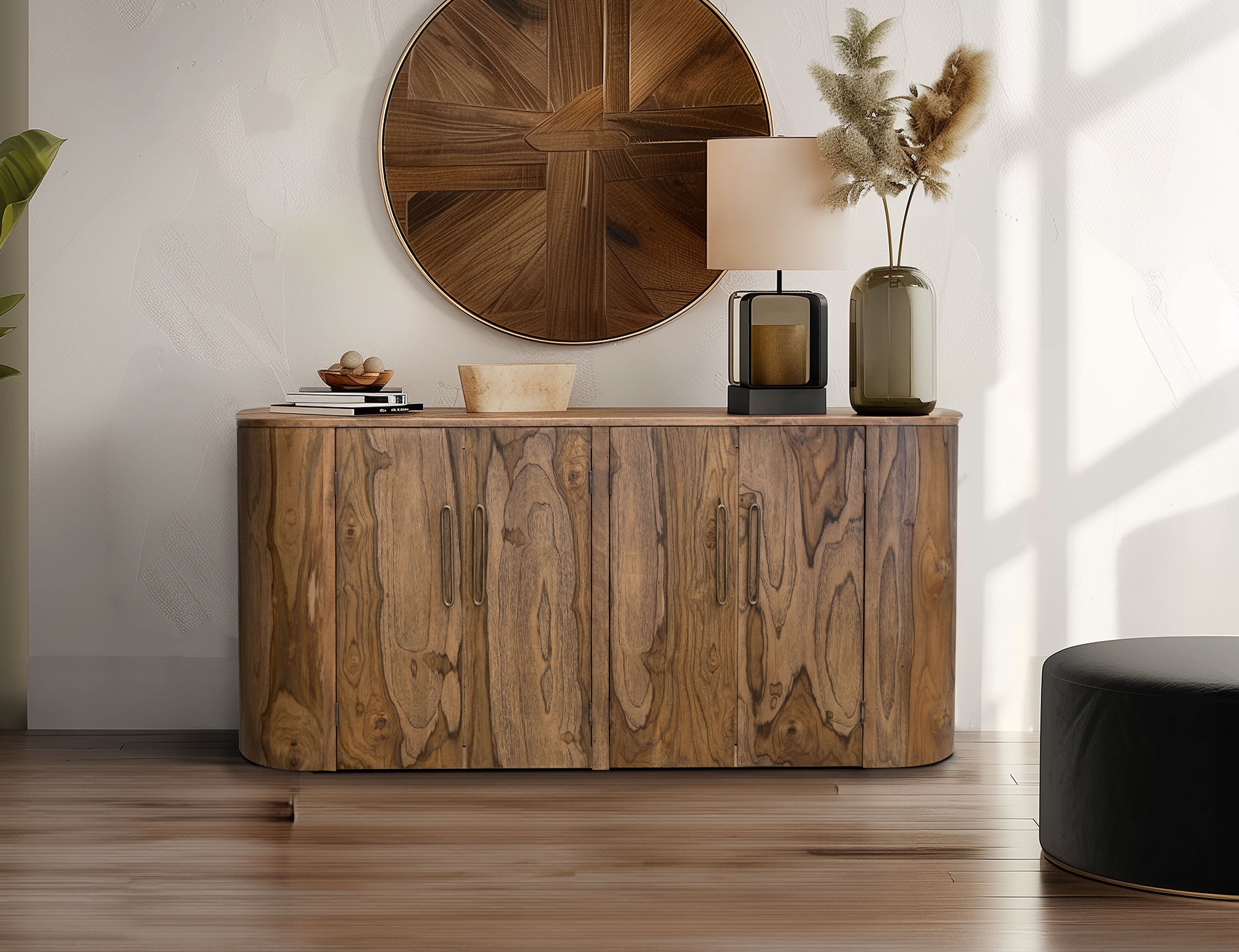 International Furniture Direct - BALAM CONSOLE TABLE - Dark Brown Wood - Tables - Additional View 2