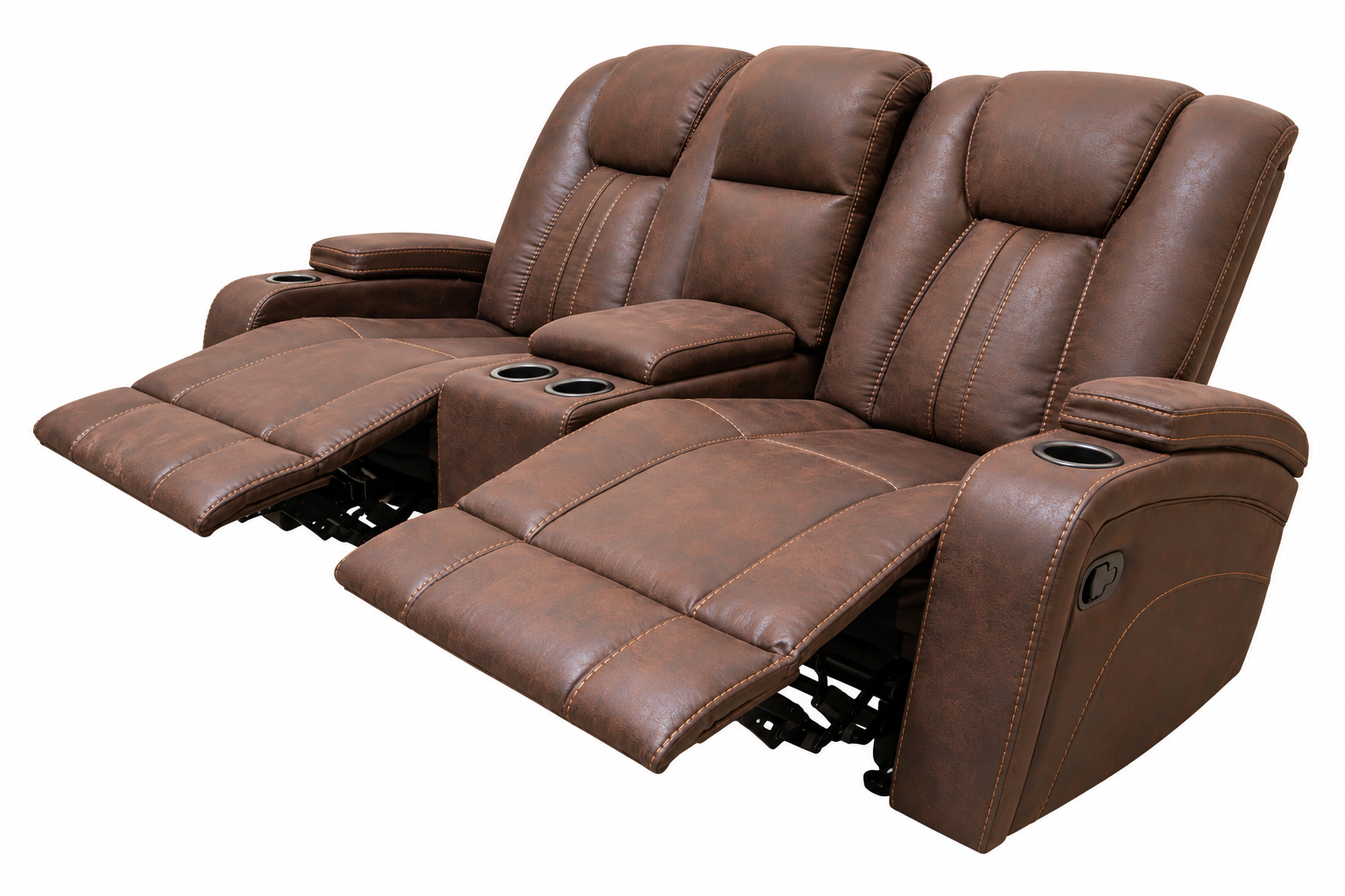 Ozias Brown Reclining Console Loveseat - Additional View 1