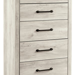 Ashley Furniture - Cambeck Five Drawer Chest - White - Beige Wood - Chests