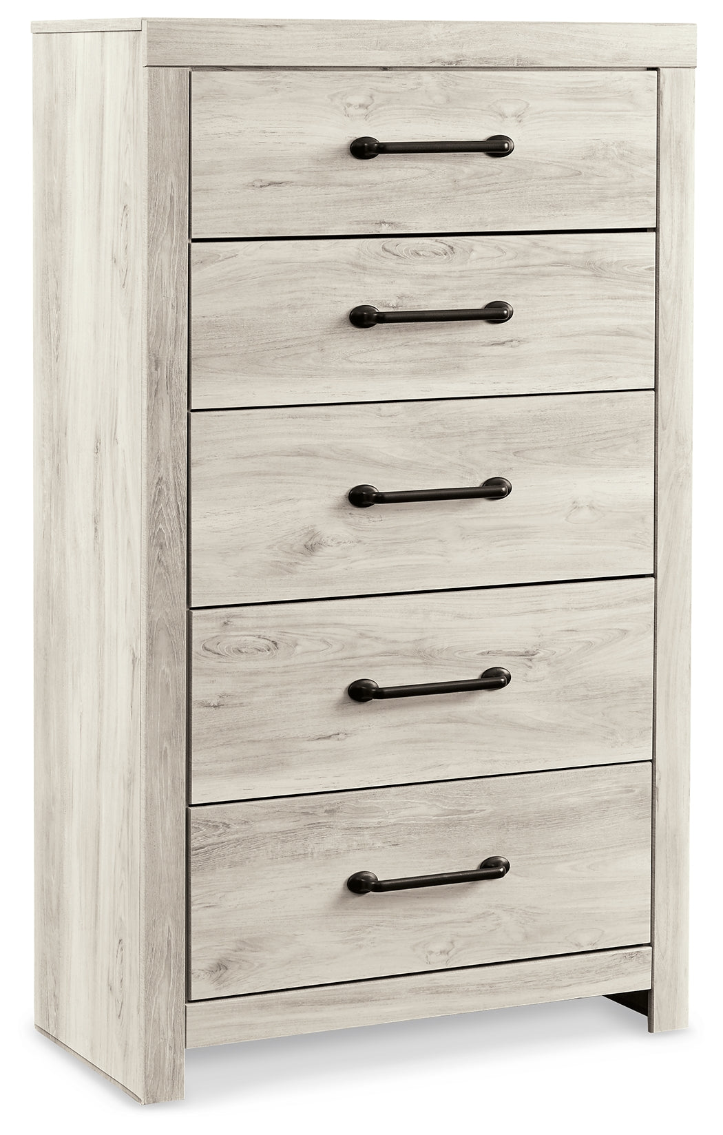 Ashley Furniture - Cambeck Five Drawer Chest - White - Beige Wood - Chests