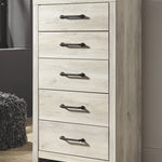 Ashley Furniture - Cambeck Five Drawer Chest - White - Beige Wood - Chests - Additional View 1