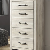 Ashley Furniture - Cambeck Five Drawer Chest - White - Beige Wood - Chests - Additional View 1