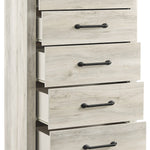 Ashley Furniture - Cambeck Five Drawer Chest - White - Beige Wood - Chests - Additional View 2