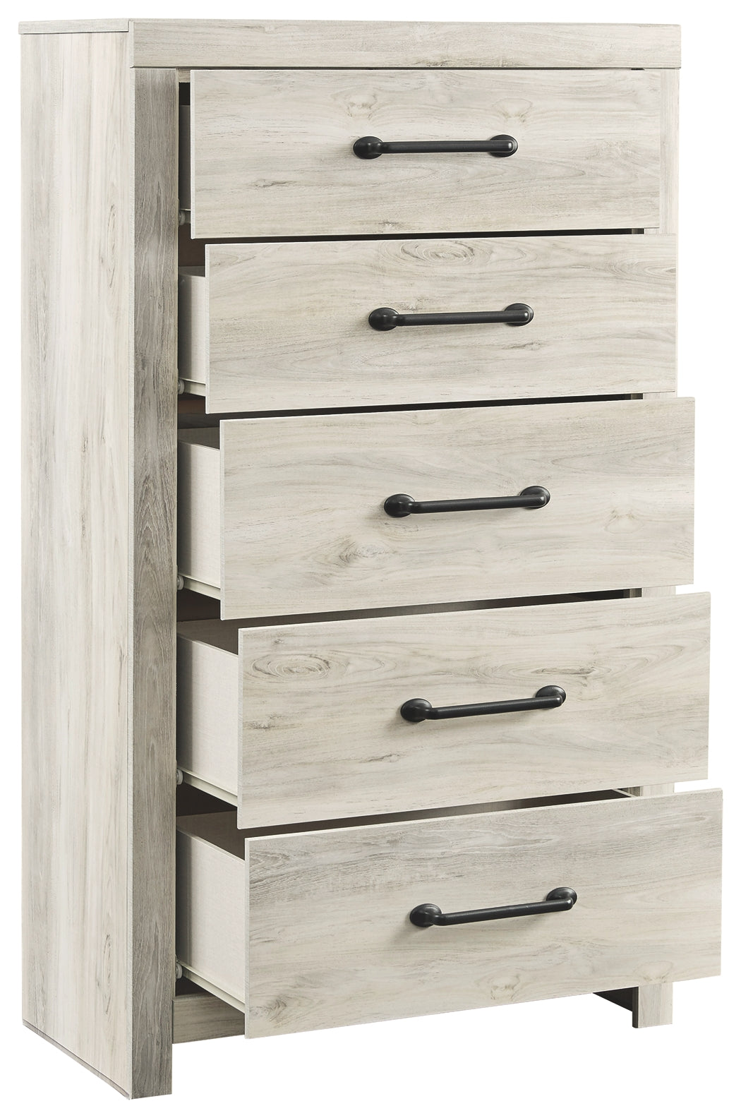 Ashley Furniture - Cambeck Five Drawer Chest - White - Beige Wood - Chests - Additional View 2
