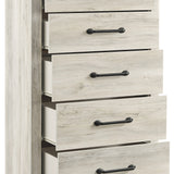 Ashley Furniture - Cambeck Five Drawer Chest - White - Beige Wood - Chests - Additional View 2