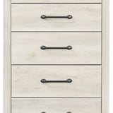 Ashley Furniture - Cambeck Five Drawer Chest - White - Beige Wood - Chests - Additional View 4