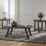 Ashley Furniture - NOORBROOK 3 PIECE OCCASIONAL TABLE SET - Black Metal|Wood - Tables - Additional View 1