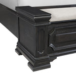 Elements International - KINGS COURT BLACK KING BED - Wood - Beds - Additional View 7