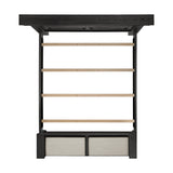 Elements International - KINGS COURT BLACK KING BED - Wood - Beds - Additional View 8