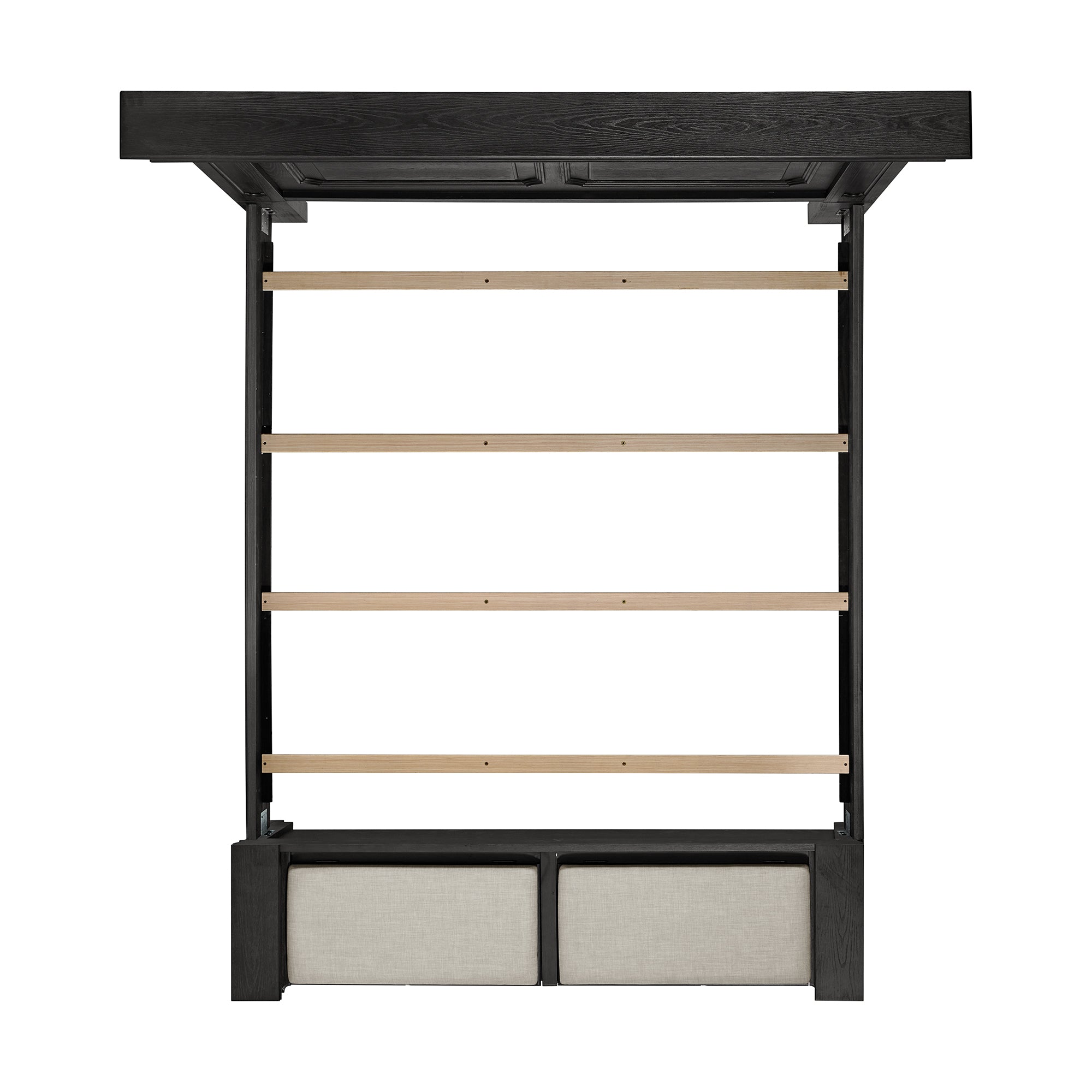 Elements International - KINGS COURT BLACK KING BED - Wood - Beds - Additional View 8